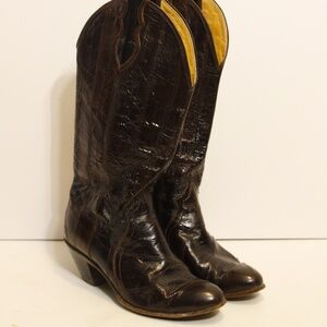 Vintage Justin eel skin boots